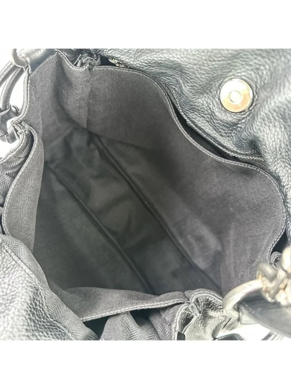 Loewe Flamenco Studs Leather Shoulder Bag Black